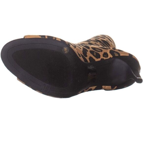 Inc open toe Leopard Heeled Sock Boot Mocha Mousse size 8 M retail$119 - Picture 5 of 10